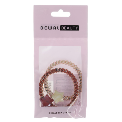 Резинки для волос Dewal Beauty цвет серый, бежевый (2 шт.) 3019BD