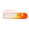 Массажная щетка мини "Caramel" DEWAL BEAUTY DBCL425orange-white