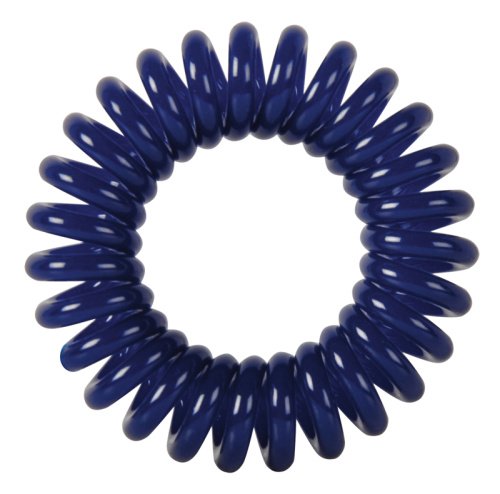 Резинки для волос "Пружинка" цвет темно-синий (3 шт) DEWAL BEAUTY DBR021