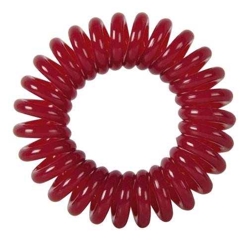 Резинки для волос "Пружинка" цвет темно-красный (3 шт) DEWAL BEAUTY DBR026