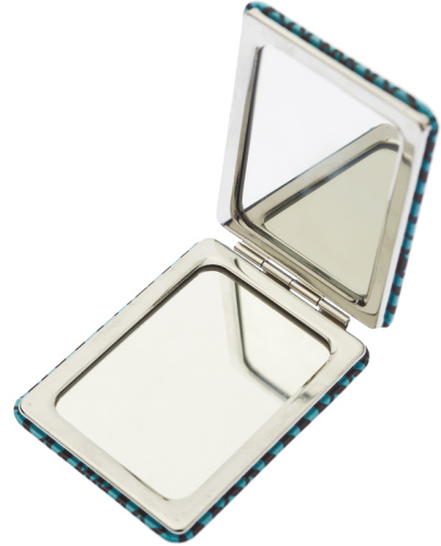 Зеркало серия "Дикая природа" карманное прямоугольное 5,5 х 1 x 7 см DEWAL BEAUTY PMP-5573C*